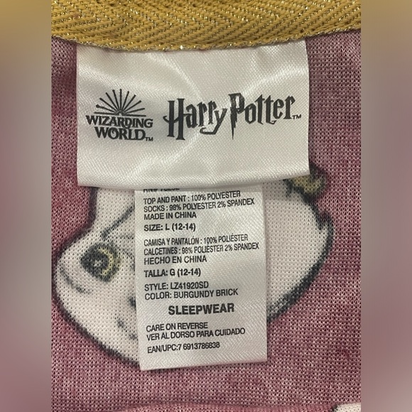 Harry Potter Wizarding World Two‎ piece pajama-Women’s Size L (12-14) - Picture 5 of 6